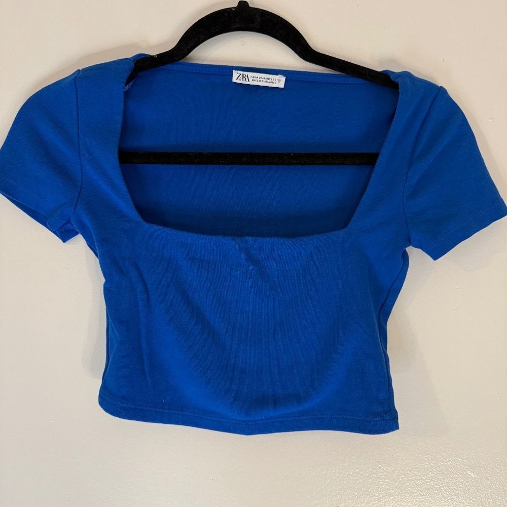 Zara Cropped Square Neck Top